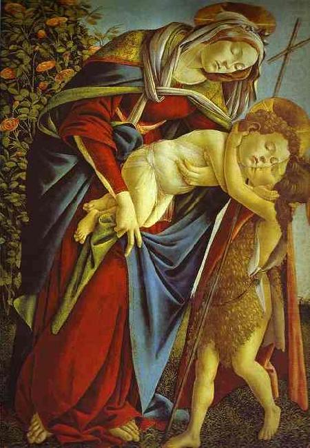 Sandro Botticelli Madonna and Child and the young St. John the Baptist china oil painting image